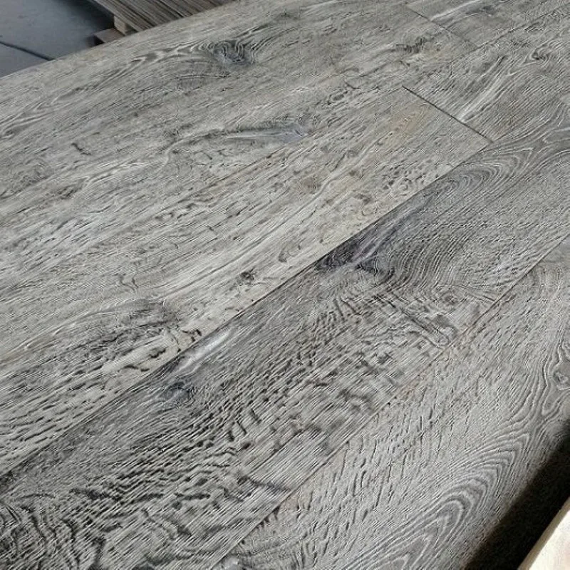 IMPERIAL Zavento Engineered Distressed Hand Crafted Dark Grey Oak 15x220mm