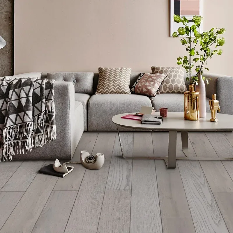ITALIAN Trievo Engineered Emerald Silver Grey Brushed & UV Oiled 14x189