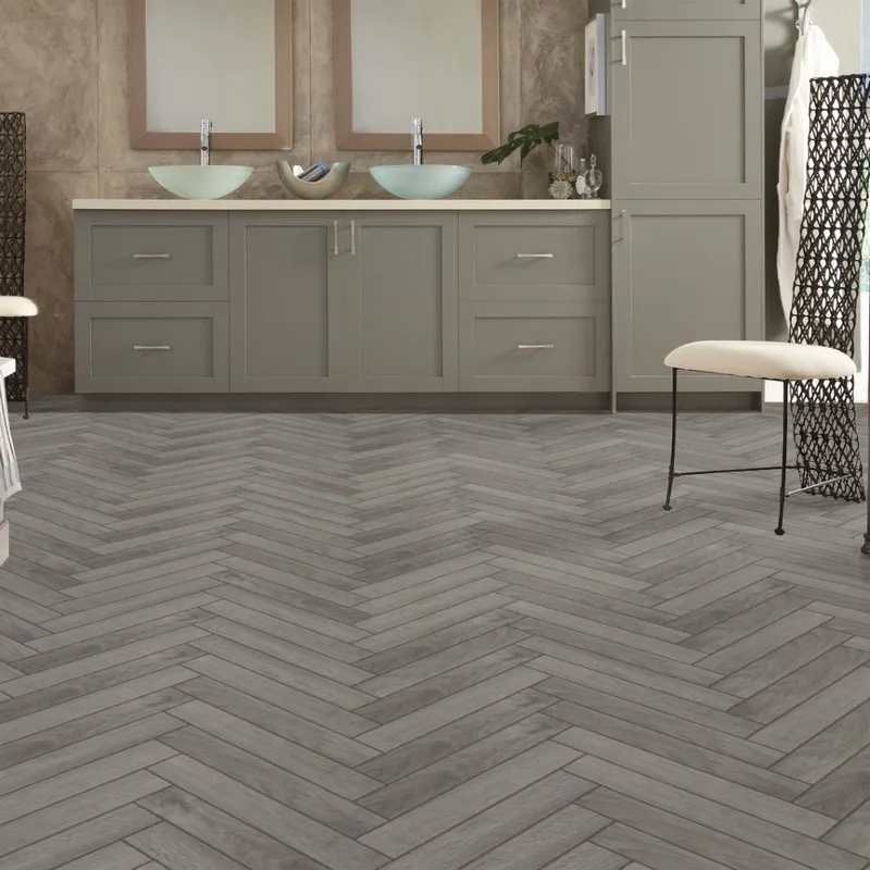 ITALIAN Portoza Laminate Chateau Herringbone Pearl Grey 8x84mm