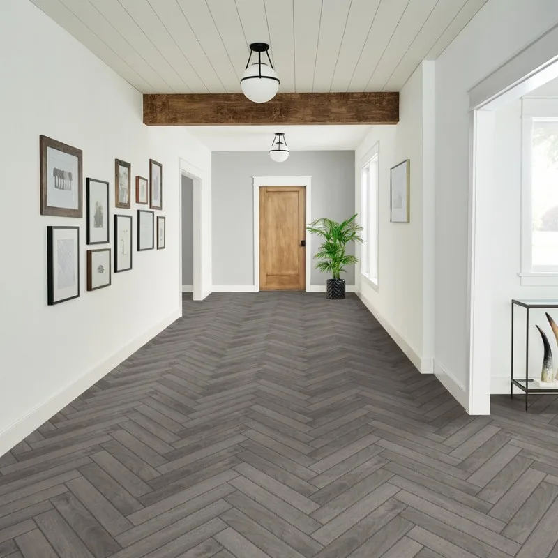 ITALIAN Portoza Laminate Chateau Herringbone Pearl Grey 8x84mm