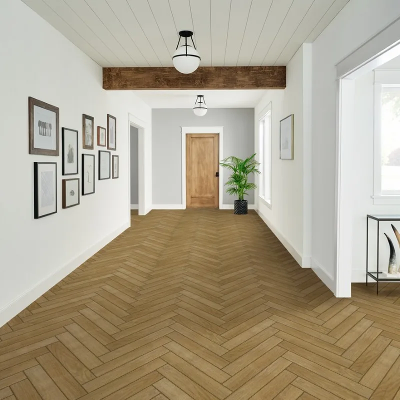 ITALIAN Portoza Laminate Chateau Herringbone Pearl Grey 8x84mm
