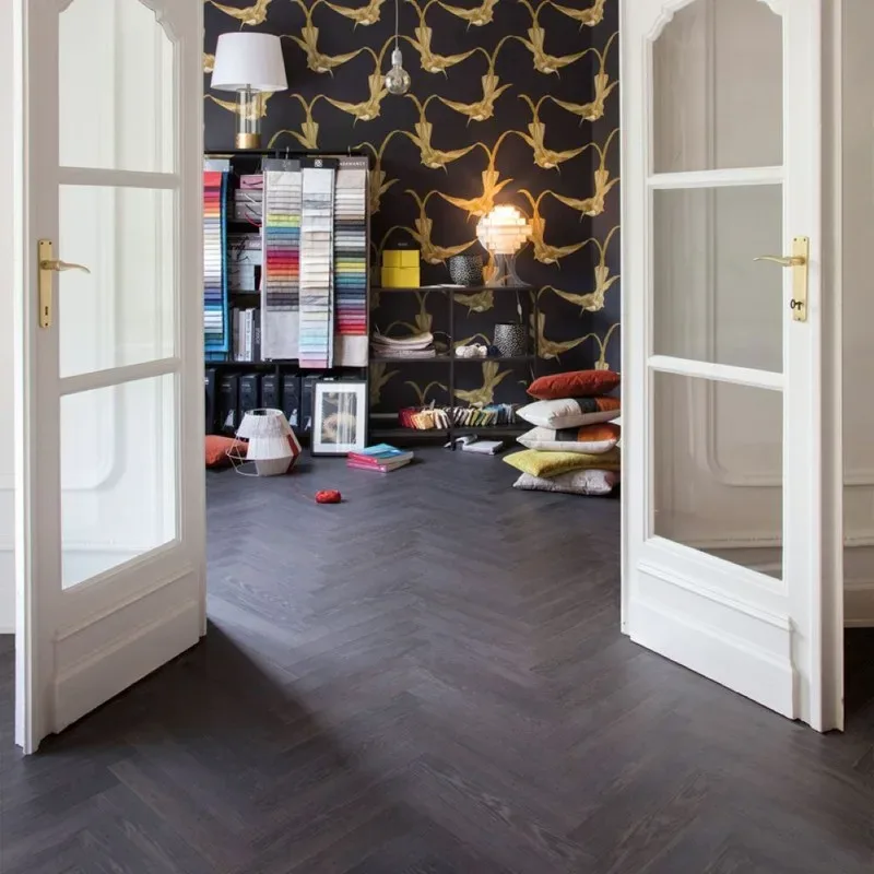 URBAN Gridiva Laminate Herringbone Beth Page Black Click 8x84mm