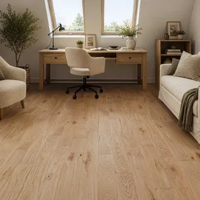 SCANDINAVIAN Noa Plank Solid Oak Brushed UV Oiled Rustic T&G 18x125x300-1200mm