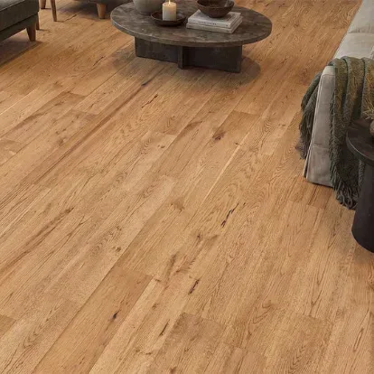 SCANDINAVIAN Kaja Plank Solid Oak Handscraped Brushed UV Oiled Rustic T&G 18x125x300-1200mm