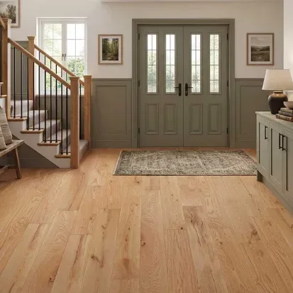 SCANDINAVIAN Elias Plank Solid Oak Smooth UV Lacquered Rustic T&G 18x150x300-1200mm