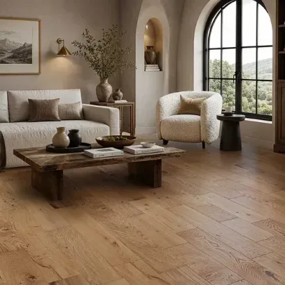 SCANDINAVIAN Viggo Plank Solid Oak Brushed UV Oiled Rustic T&G 18x150x300-1200mm